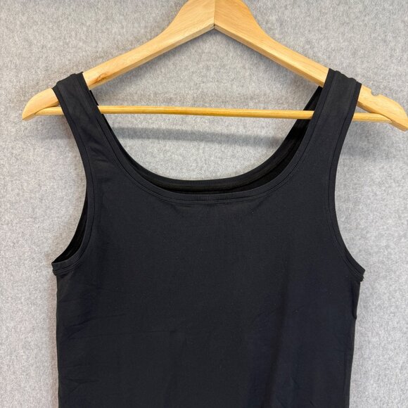 Chicos Black Sleeveless Tank Top Nylon Spandex Scoop Neck Basic Size 2 Large - Picture 4 of 12